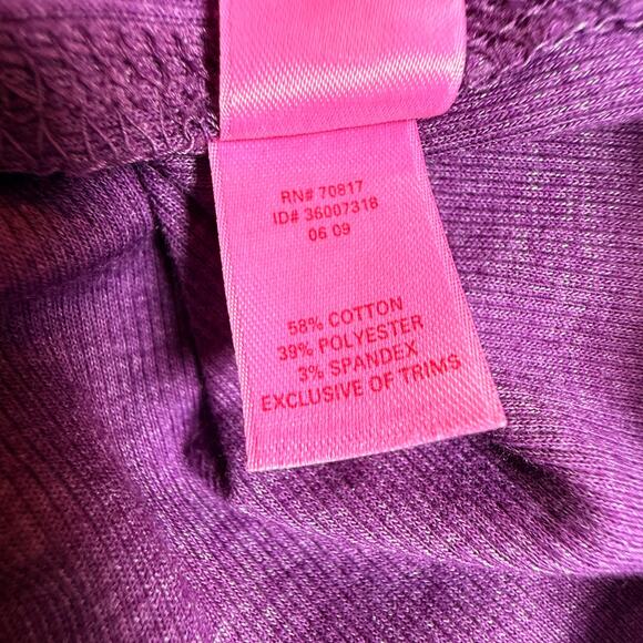 PINK Y2K Victoria's Secret VTG 2009 Ribbed Tank Top Graphic Print Bling Purple S - Picture 7 of 8